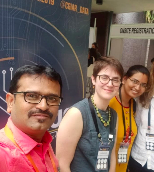The author (center) with livestock development colleagues from India’s BAIF Development Research Foundation.