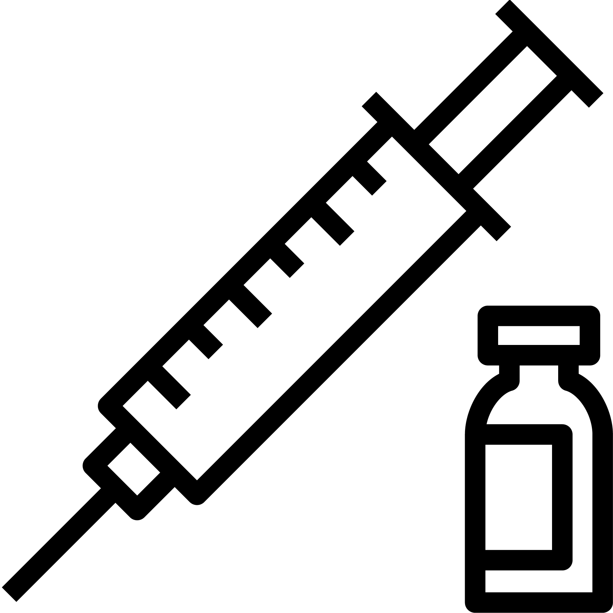 Icon of a syringe and a medicine vial