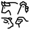 Icon with 4 animal heads: cow, chicken, pig, sheep