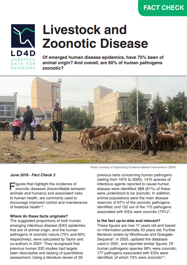 Livestock and Zoonotic Disease Fact Sheet