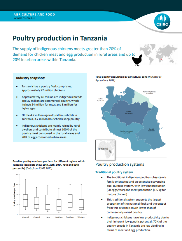 Poultry production in Tanzania