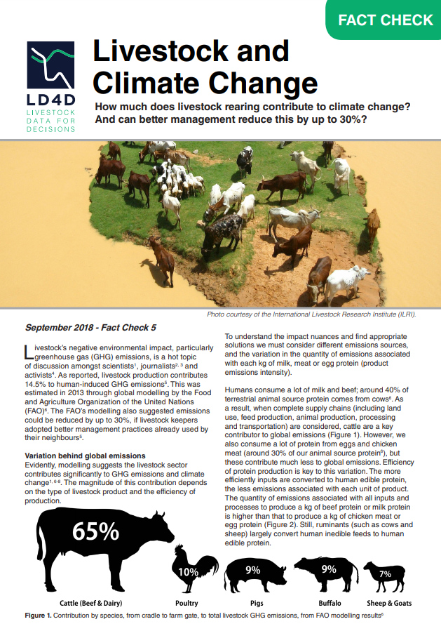 Livestock and Climate Change Fact Sheet