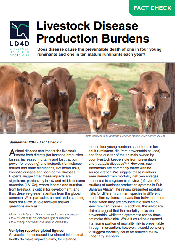 Livestock Disease and Production Burdens