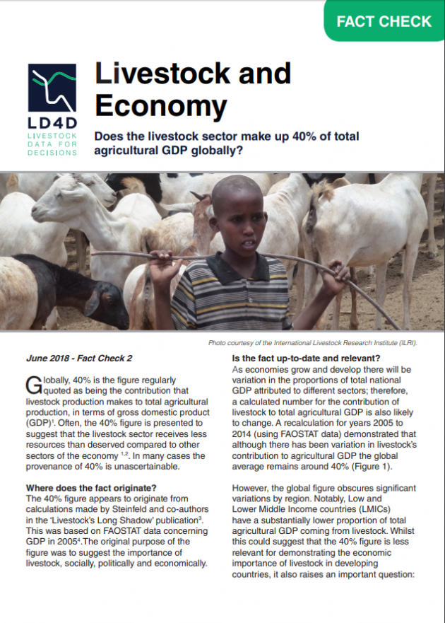 Livestock and Economy Factsheets